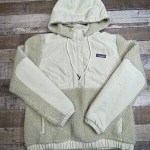 Patagonia Women S Shelled Retro-X Fleece Pullover Jacket Pile Beige Outdoor